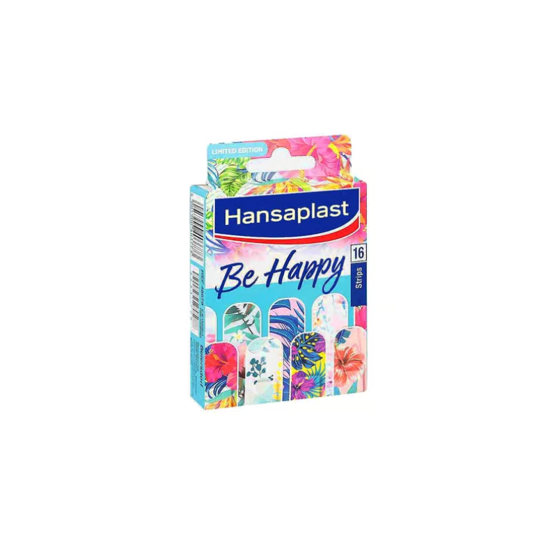 16 Hansaplast Finger Strips be Happy #2 Colorful Plasters