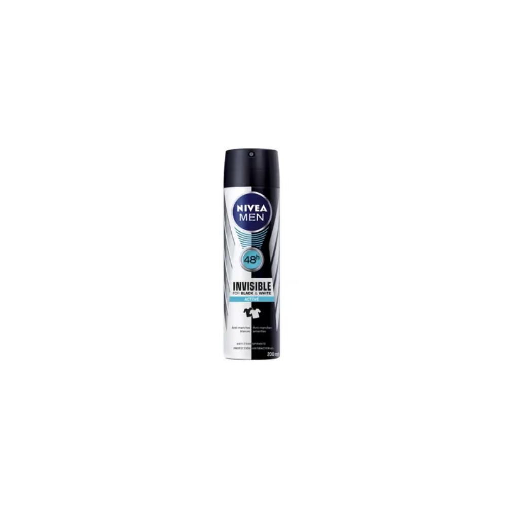 Nivea Men Invisible For Black And White Active Deodorant Spray 200ml