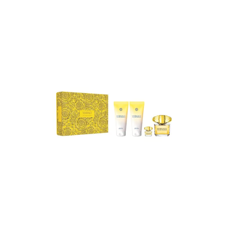Versace Yellow Diamond Gift Set - Eau De Toilette Spray 90ml, Body Lotion 100ml, Shower Gel 100ml, Eau De Toilette 5ml