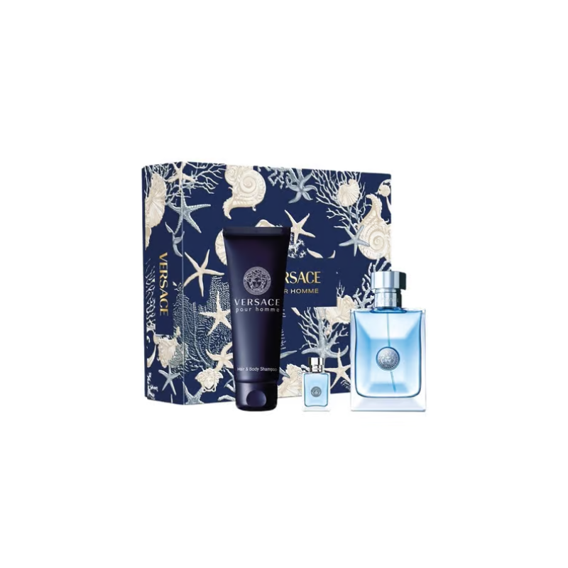 Versace Pour Homme Gift Set Includes 100ml Edt Spray 5ml Edt And 150ml Shower Gel