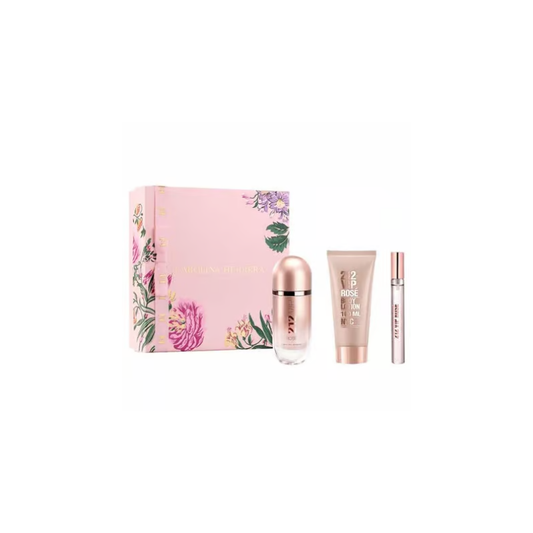 Carolina Herrera 212 Vip Rose Eau De Perfume Spray 80ml Set 3 Pieces