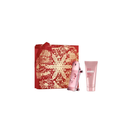 Carolina Herrera 212 Heroes For Her Eau De Parfum Spray 80ml And Body Lotion 100ml Set