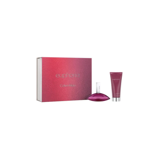 Calvin Klein Women's Euphoria Gift Set 50ml Eau de Parfum 100ml Body Lotion