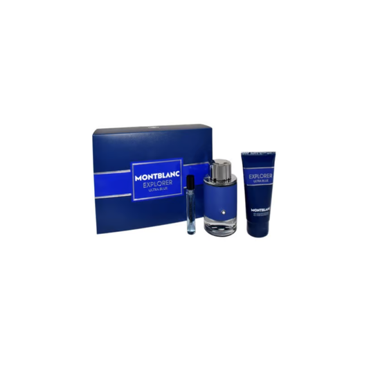 Montblanc Explorer Ultra Blue Set - 100ml Eau De Parfum, 75ml Travel Spray, 100ml Shower Gel