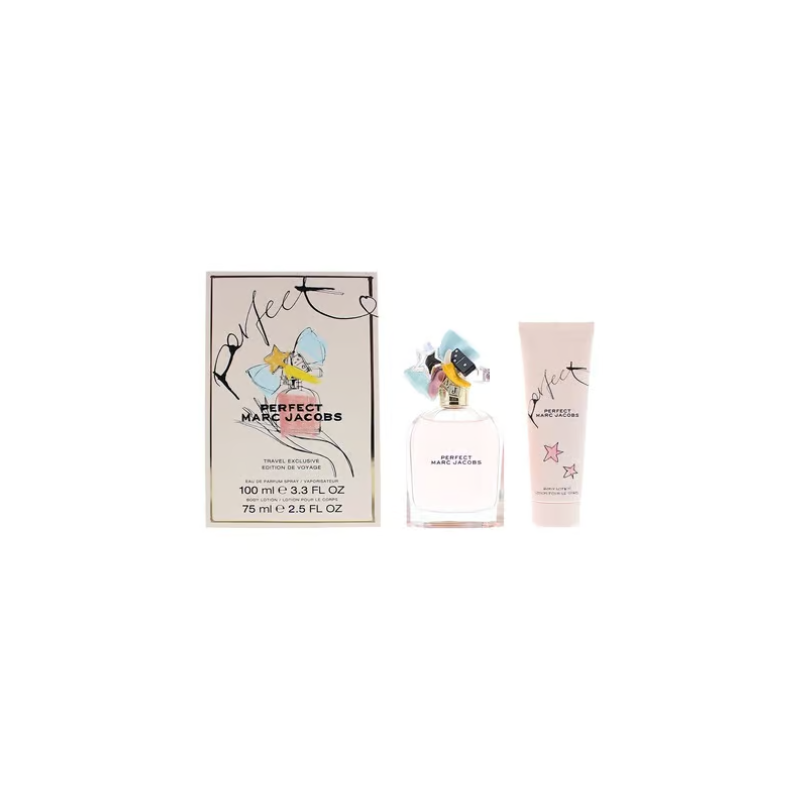 Marc Jacobs Perfect 2 Piece Gift Set Eau De Parfum 100ml Body Lotion 75ml