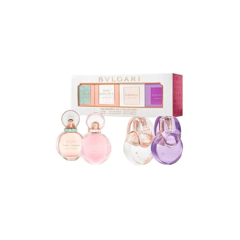 Bulgari Coffret Set: Rose Goldea Blossom Delight Eau De Parfum + Eau De Toilette + Omnia Crystalline Eau De Toilette + Omnia Amethyste Eau De Toilette - 4 X 5ml