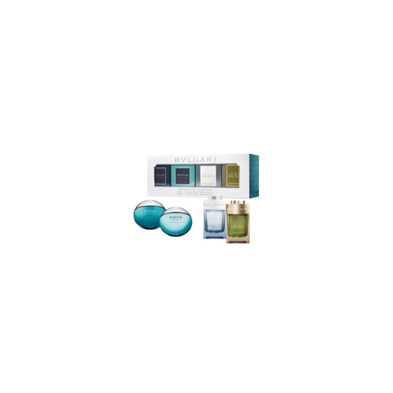 Bulgari Coffret Set: Pour Homme Eau De Toilette 5ml + Man Wood Essence Eau De Parfum 5ml + Man In Black Eau De Parfum 5ml + Man Rain Essence Eau De Parfum 5ml