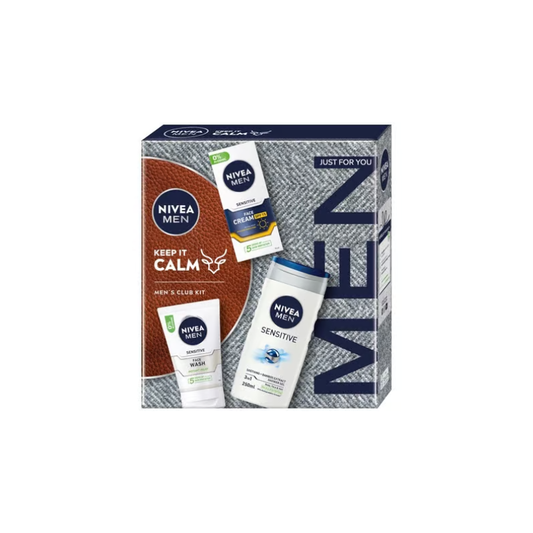 Niveaset Sensitive Keep It Calm Face Cream 75ml, Cleansing Gel For Face 100ml, Shower Gel 250ml