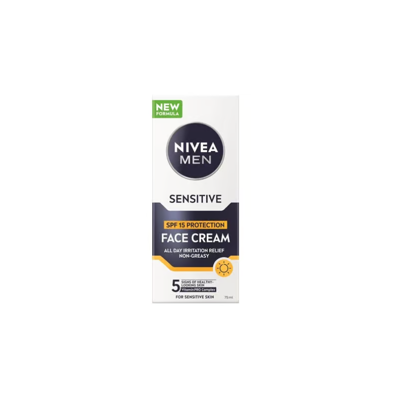 Nivea Men Sensitive Soothing Moisturizing Cream For Face Spf15 75ml