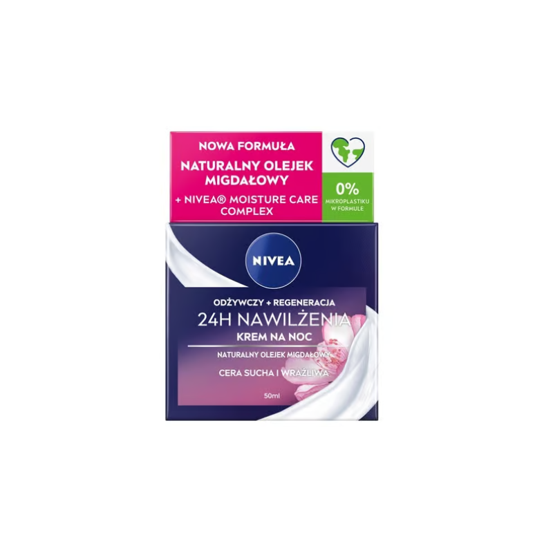 Nivea Nourishing Night Cream For Dry To Sensitive Skin - 50 Ml