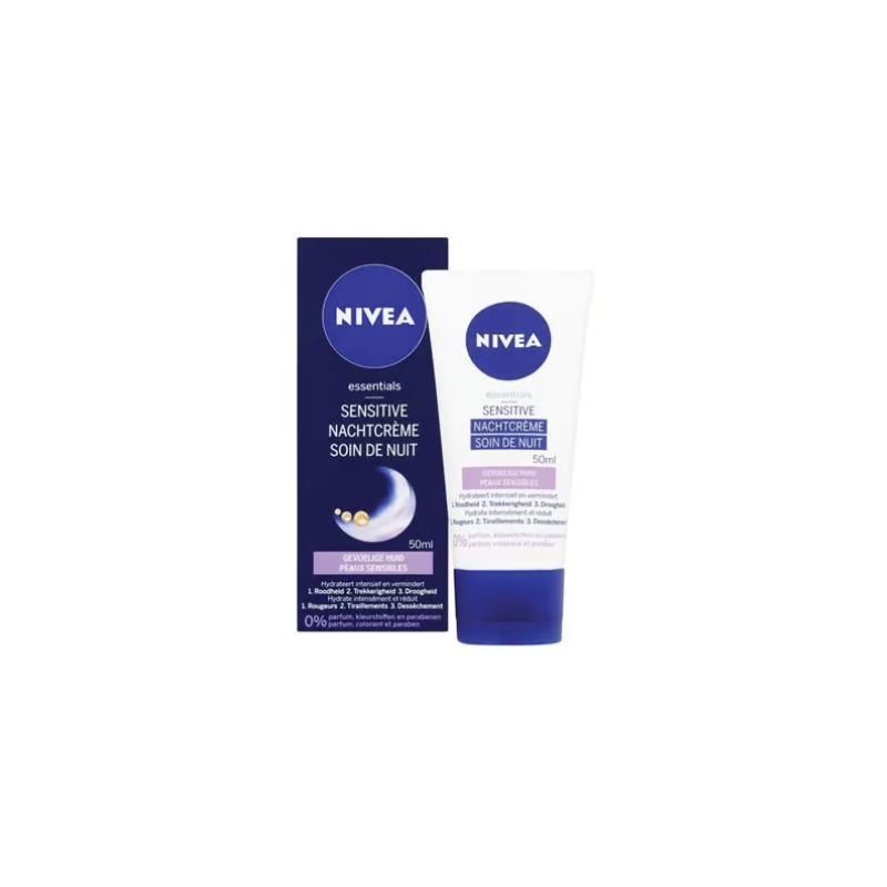 Nivea Essentials Night Cream Sensitive Spf 15
