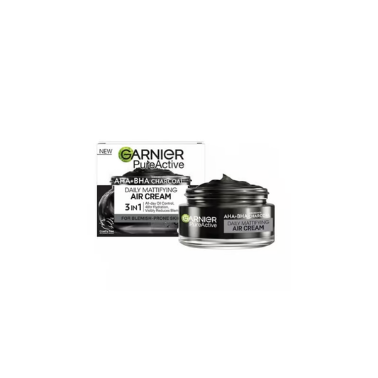 Garnier Pure Active Aha Bha Charcoal Daily Mattifying Air Cream - 50ml