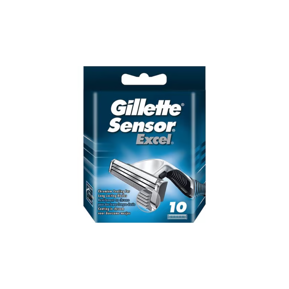 Gillette Sensor Excel Razor Blades for Men 10 Blades